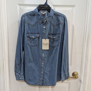 Wrangler Blue Denim Shirt